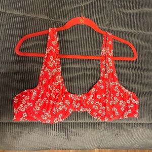 Kulani Kinis Red & Aloha Punch White Floral Bikini
